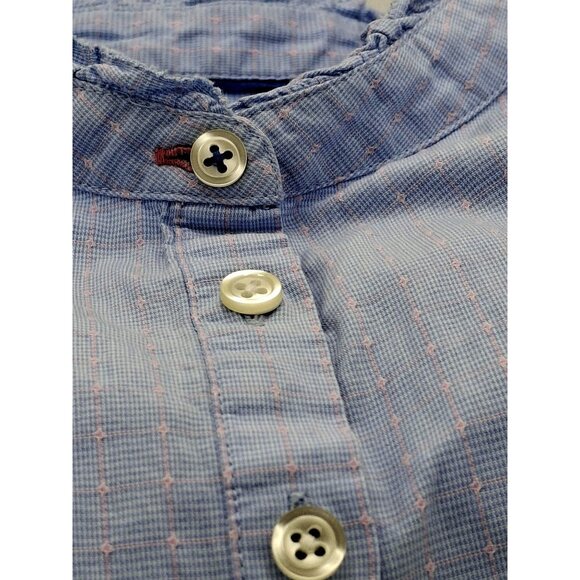 Talbots Womens Blue Button-Down Long Sleeve Blouse Size M - Picture 6 of 13